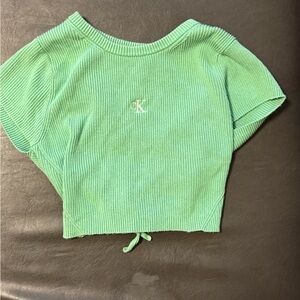 Calvin Klein Green Ribbed Top